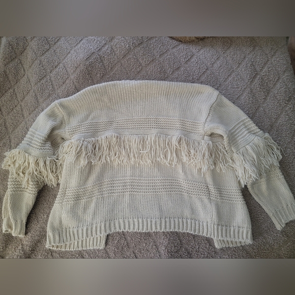 12th Tribe Sunny Fringe Cardigan | Beige | Size M - Picture 3 of 8